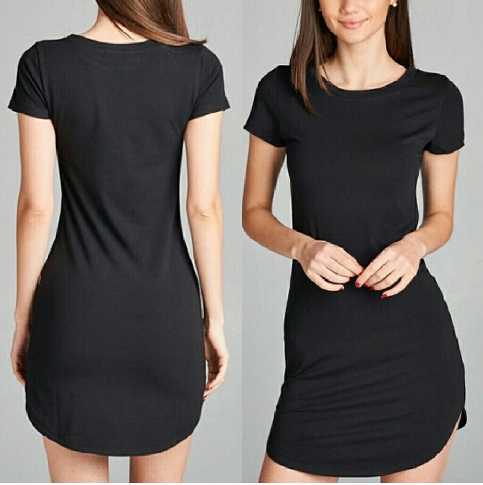 Black Bodycon T-shirt Dress